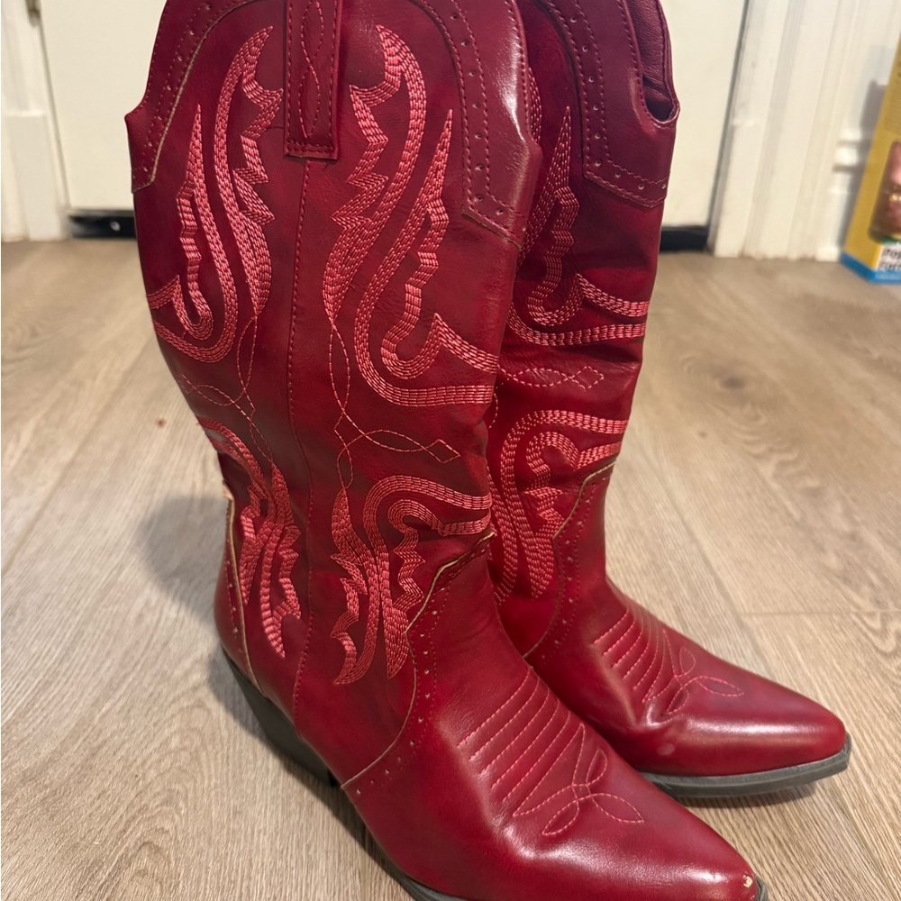 Red Western Cowboy Boots
